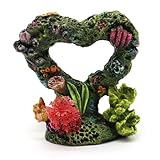 Amtra Deko versunkenes Herz - Dekoration für Süß- und Meerwasser aus Harz, für Aquarien und Fischbecken, ungiftig, 12 x 6,5 x 12,5 cm