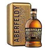 Aberfeldy 12 Jahre alter Highland Scotch Single Malt Whisky in goldener Geschenkdose, im Eichenfass gereift, Noten von Honig, Früchten, Gewürzen, Vanille & ein Hauch Rauch, 40% Vol., 70 cl/700 ml