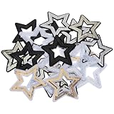 20 Stück Aufbügler Stern Patches,Sternform Patches,Glitzer Stern Bügelbilder für Textilien,Aufbügeln Patche,Bügelflicken,für Kleid furnitureanddecor Decoration