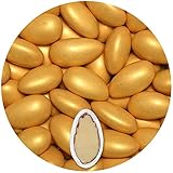 EinsSein 0,5kg Hochzeitsmandeln Nobile gold metalic matt Mandeln Hochzeit Zuckermandeln Bonboniere Confetti Badem sekeri Gastgeschenk Zucker Mandeln Taufmandeln Candy Bar Süssigkeiten Schokolinsen