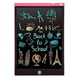 PINKCAT LCD Schreibtafel, 12 Zoll Bunte Bildschirm Schreibtablett, löschbarem Handschrift Block, Wiederholtes Schreiben Und Zeichnen für Mädchen & Jungen Geschenke