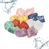 PURAJA Große Wasserstein Mischung | Premium Natursteine | Heilsteine Set mit den 7 beliebtesten Natursteinen | 300g Edelsteine für Trinkwasser | Wassersteine zur Wasseraufbereitung