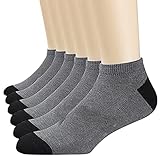CixNy Sneaker Socken Herren Damen Kurze Baumwolle Sportsocken Schwarz Weiß Grau Atmungsaktiv Kurz Socken Halbsocken Quarter Unisex Socken (Grey, One Size)