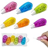 Teawcotie 12 Stück Korrekturroller Maus, 24 m x 5 mm Korrekturmaus mini mit Schutzkappe, Korrekturroller Maus für Schüler Büroangestellte, Correction Tape Schulsachen, Korrekturband