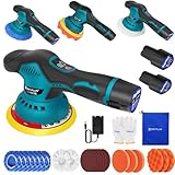 Akku Poliermaschine, Auto Poliermaschine Set 22pcs, Elektrische Poliermaschine mit 2pcs Batterie, Akku Wachsmaschine, Auto Polierer und Puffer Maschinen für Autodetailing, Autoreinigung und Polieren