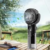 Xevinas Handventilator, Mini Ventilator Mit Wassernebel, 4 Modi Und SchlüSselband, 180° Verstellbarer, Tragbarer Handventilator Akku Aufladbar Usb Ventilator Akku Für Büro,Reise,Camping