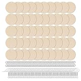 Anhänger aus Naturholz, unlackierte Holzohrringe, kreatives Handwerk aus Holz, Holzanhänger, Holzohrringe, geringes Gewicht und glatte Oberfläche für Ohrringe