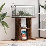 Homgoday Aquariumständer Aquarium Tisch Aquarium Unterschrank Aquarienunterschrank Aquarien Schrank Terrarium Schrank Räuchereiche 60x30x60 cm Holzwerkstoff
