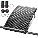 NAIZY Poolheizung Solar Solarheizung Pool 111x65x35cm Sonnenkollektor Warmwassersystem mit Stützstange Heizungen Solaranlage Anschluss Ø 5cm Pool Heizung für Outdoor Schwimmbad, Gebogenes