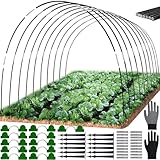 Folientunnel für Hochbeet,Pflanztunnel Bögen für Hochbeet,50 PCS Tunnelbögen Hochbeet,Pflanztunnel für Hochbeet,Gewächshausreifen für Hochbeet,Gewächshaus Tunnel Bögen