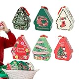 Genérico Weihnachtsdosen mit Deckel, schöne Box mit Deckel für Lebensmittel, Blechdose, Weihnachtssnack, für Süßigkeiten, Nüsse, Studenten, Mädchen, Familie, Freunde