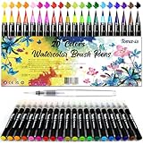 Tomaxis 20 Stück Pinselstifte Künstlerbedarf für Malbücher DIY Skizzen Notizbuch Kalligraphie Malen Wasserpinsel mit Filzspitze