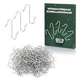 Nordstern Weihnachtsbaumschmuck Schnellaufhänger 150er Pack - Praktische Doppelhaken für Baumschmuck und Christbaumkugeln zum einfachen Aufhängen - 3,3 cm