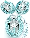 3 x Sauerstoffmaske mit Schlauch 2 mtr., Gummizug und Nasenbügel, Mapeau O2 Maske