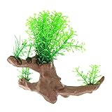 VOCOSTE 1 Stück Aquarium-Kunststoffpflanzen, künstliche Wasserpflanze für Aquarien, Landschaft, Pflanzen, Dekoration, grün, 10 cm