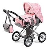 Bayer Design 13630AA Kombi Puppenwagen City Star, herausnehmbare Tragetasche, höhenverstellbar, für Puppen bis 46 cm, mit Tasche
