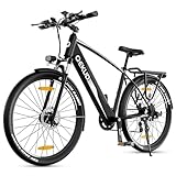 Qekud 27.5'' Elektrofahrrad, 27M204 E-Bike Trekkingrad E-Cityrad, 36V 12,5Ah Li-Ion Akku Mountainbike Pendlerfahrrad, LCD-Display, Reichweite bis 100KM, EU-konform, mit APP