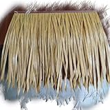 ZIUSFAC Palmgras-Rolle Künstliche Strohdach Simulation Palmendach Hütte Strohfliesen Simulierte Dachschindel Stroh Mexikanische Stil Reetdach Palmdach - Mehrfarbige Optionen(Yellow)