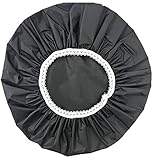 SHIKANG 1Pcs Wasserdichte Haushalts-Duschhaube, Badekappe, Hotel Elastic Duschhaube Haarset (Schwarz)