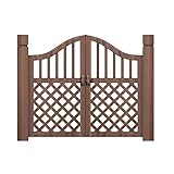 Freistehendes Gartentor aus Holz, Vintage, karbonisiert, dekorative Zaun-Trennwand für Terrasse und Deck, einfache Installation, Eingangstür für den Außenbereich, 60 x 80 cm