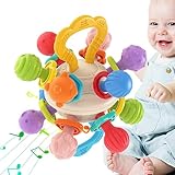 Euyehn Sinnesbälle für Babys, Beißspielzeug 6-12 Monate | Kauspielzeug Beißspielzeug Babys Mädchen Beißring,Weiches Baby-Beißspielzeug, sensorisches Spielzeug, Baby-Beißring für die Taufe oder den