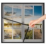 DIY Insektenschutz fenster füR TerrassentüRen 50x150cm Schwarz Fliegengitter Dachfenster Plissee Mückengitter Fenster Fly Screen