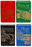 Ach Brito Set mit 4 Seife Simbolos Lusitanos Portugal – Mar 75g | Saudade 75g | Popular 75g | Galo 75g
