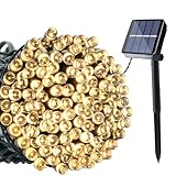 iBaycon Solar Lichterkette Aussen,11.9M 100 LED Lichterkette Solar Außen Wetterfest,8 Modi Wasserdichte Lichterkette für den Außenbereich zur Dekoration von Garten,Hof,Terrasse und Baum (Warmweiß)