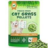 Katzengras Snacks für innen, 80g gefriergetrocknet. Zahnreinigung, reduziert Haarballen, fördert die Verdauung mit natürlichem Hühnchen