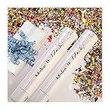 Konfetti Kanone Mehrfarbig | 2 Pk | Party Kanonen Konfetti und Streamer Kanonen für Silvester | Party Kanone Konfetti Popper | Metallic Papier Konfetti Blaster für Silvester 2024 und Feierlichkeiten