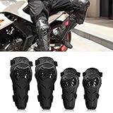 Motorrad Knieschoner und Ellenbogenschoner Set,4 Stück verstellbare Knie Schutz und Ellenbogenschützer Erwachsene Rüstung Motorrad Schutzausrüstung für Motocross Enduro Racing Radfahren