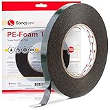 Doppelseitiges Klebeband Extra Stark Schwarz 12mm x 10m Universal Montageband 1mm Dicke Schaumstoff Karosseriekleber Tape Starker Kleber Von Sanojtape