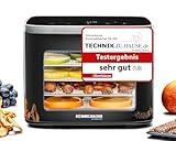 ROMMELSBACHER Dörrautomat DA 450, Dörrfläche 0,2 m², inkl. 5 Edelstahl-Dörrtabletts, 1 Dörrgitter, 1 Dörrunterlage, 2 Müsliformen, LCD-Display, 99 Std. Timer, Temperatur einstellbar (35 °C – 80 °C)