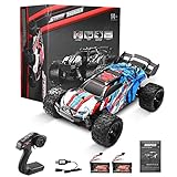 VAYOTOY Ferngesteuertes Auto 1:18 36KM/H Wahre Geschwindigkeit 4WD Geländewagen mit 2 Akkus 2,4GHz Drahtloses RC-Auto Off-Road Ferngesteuertes Buggy für Kinder, Erwachsene, Draußen (Blau)