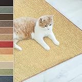Floordirekt Sisal Fußmatte Teppich Vorleger Kratzteppich Katzenmöbel Kratzmatte Sisalmatte, widerstandsfähig & in vielen Farben und Größen erhältlich (50 x 50 cm, Natur)