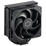 Cooler Master Hyper 212 Black CPU-Luftkühler – Aluminium-Finish, 4 kompakte kontinuierliche Direktkontakt-Heatpipes, SickleFlow 120 Edge-Lüfter, LGA1700- und AM5-Halterungen – Schwarz