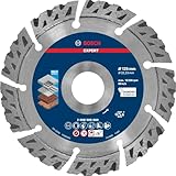 Bosch 1x EXPERT MultiMaterial Diamanttrennscheiben (für Beton, Stahlbeton, Ø 125 mm, Professional Zubehör Kleiner Winkelschleifer)