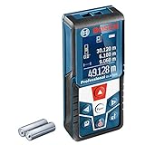 Bosch Laser Entfernungsmesser GLM 500 (Arbeitsbereich: 0,05–50 m, Neigungswinkel: 0–360°, Messgenauigkeit: +/- 1,5 mm, 2 Batterien, AAA, in Kartonschachtel)