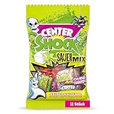 Center Shock Sour Mix, 1 Packung mit 11 extra-sauren Kaugummis, mit Füllung, ohne Farbstoffe, geeignet für Geburtstag, Weihnachten & Halloween 44g