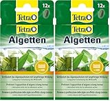 Tetra Algetten - formstabile Tabletten zur langfristigen Vorbeugung von Algen in kleinen Aquarien, 12 Tabletten (Packung mit 2)
