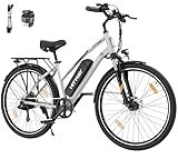 HITWAY E Bike 28 Zoll, Elektrofahrrad Pedelec für Damen und Herren, E-Fahrrad mit 36V 12Ah/13Ah Wechselakku, 250W Motor, 7 Gang Schaltung,StVZO Citybike Electric Bike Ebike Reichweite bis zu 35-90km