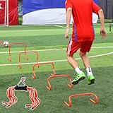 Tragbares Mini-Agility-Hürden-Set, verstellbare Höhe für Geschwindigkeitstraining, ideal für Fußball- und Sportspringübungen