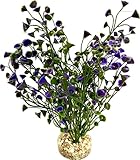 Tyrol - Künstliche Aquariumpflanze, XL, 22 cm – Dekoration für Aquarium – Kunststoffpflanze auf Sockel – Zimmerpflanze mit Wasserlinse – einfache Verankerung am Boden des Aquariums – hergestellt in