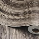 auxua PVC Bodenbelag Selbstklebend Holzmaserung Bodenaufkleber mit Textur, Verschleißfest, Wasserdicht, Holz Platte Vinylboden für Küche, Wohnzimmer Balkon(10 Meter)