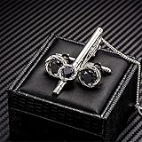 BOSHYUM Schmuck Krawattenklammer für Krawattennadel für Herren Krawattenklammern Manschettenknöpfe Krawattenklammer-Set Gäste Manschettenknöpfe Knöpfe