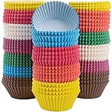WUWEOT 800pcs Muffin Papier Förmchen Cupcake Wrapper Papierbackförmchen Muffinform Papier Muffinförmchen Papier Standard Backförmchen Backbecher für Hochzeit Geburtstage Babyparty Multicolor