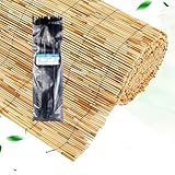 Natürlicher Bambus-Sichtschutzzaun, Rolle, dekorativer Zaun, 61 x 610 cm hoch, Bambus-Sichtschutz für Garten, Balkon, Sichtschutz
