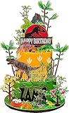 SunAurora 40 Stück Dinosaurier Kuchenaufsätze,Kuchendeko Dinosaurier,Deko Palme Kuchenaufsatz,Bäume Kuchen Dekorationen,für Dinosaurier-Thema Miniatur Deko oder Cake Topper