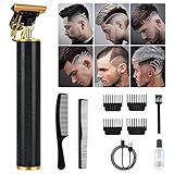 LOPHE Haarschneidemaschine Herren, Profi Barttrimmer Rasierer Elektrisch mit 4 Aufsteckkämme, Wiederaufladbar Haartrimmer Bartschneider, Kabellos Haarschneider Trimmer Männer(C)
