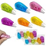 Xpieoyrm 18er Korrekturbänder Set, Mini Correction Tape mit Schutzkappe, 4 m x 5 mm Korrekturroller Korrekturmaus, Korrekturmaus in 6 Farben, für das Büro, das Home Office oder die Schule
